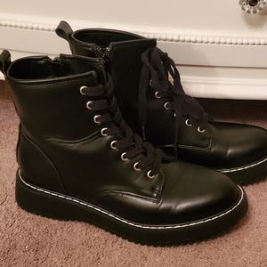 Madden Girl Black Leather Boots (size 7)